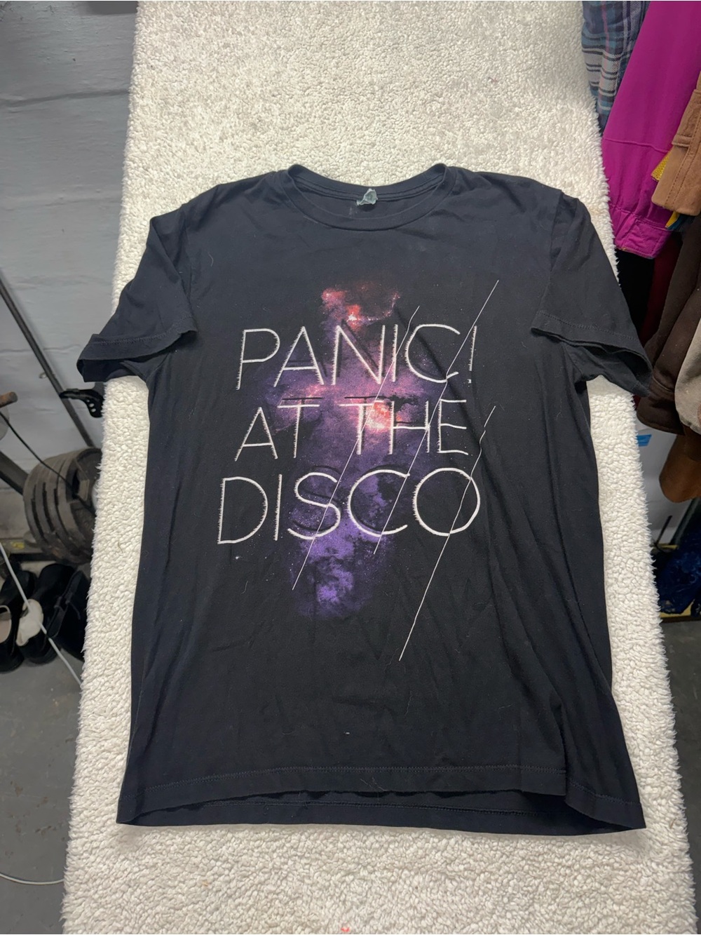Panic At The Disco Black Graphic Tee, pacific, size large